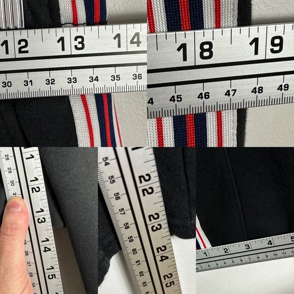 Aritzia TNA Iconic Fleece Sweatpants Side Stripe Size Small Retro Joggers Black - Picture 13 of 14